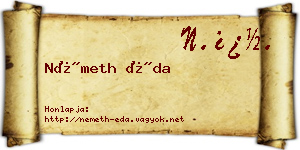 Németh Éda névjegykártya
